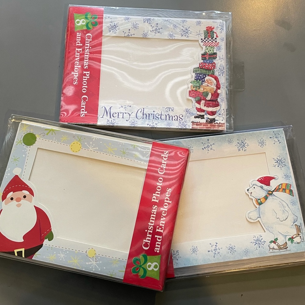 Vintage Christmas Photo Cards and Envelopes